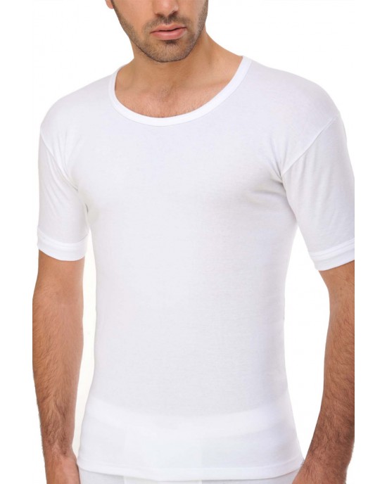 Men's Cotton T-shirt  Helios 80117 white 2PCS
